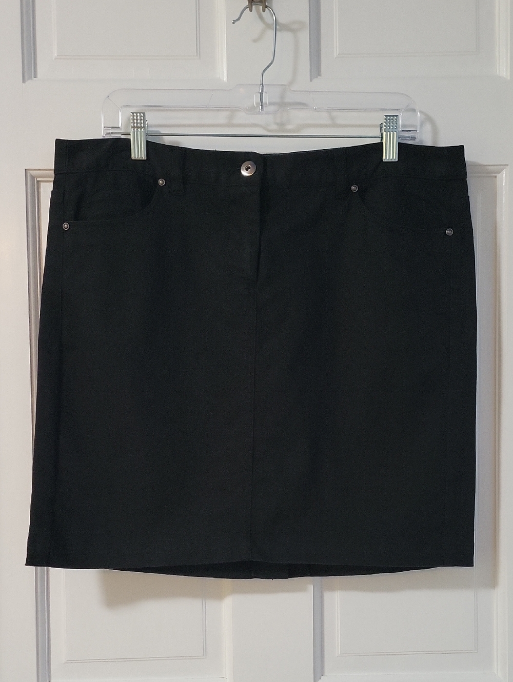 Dalia Collection Black Denim Skirt